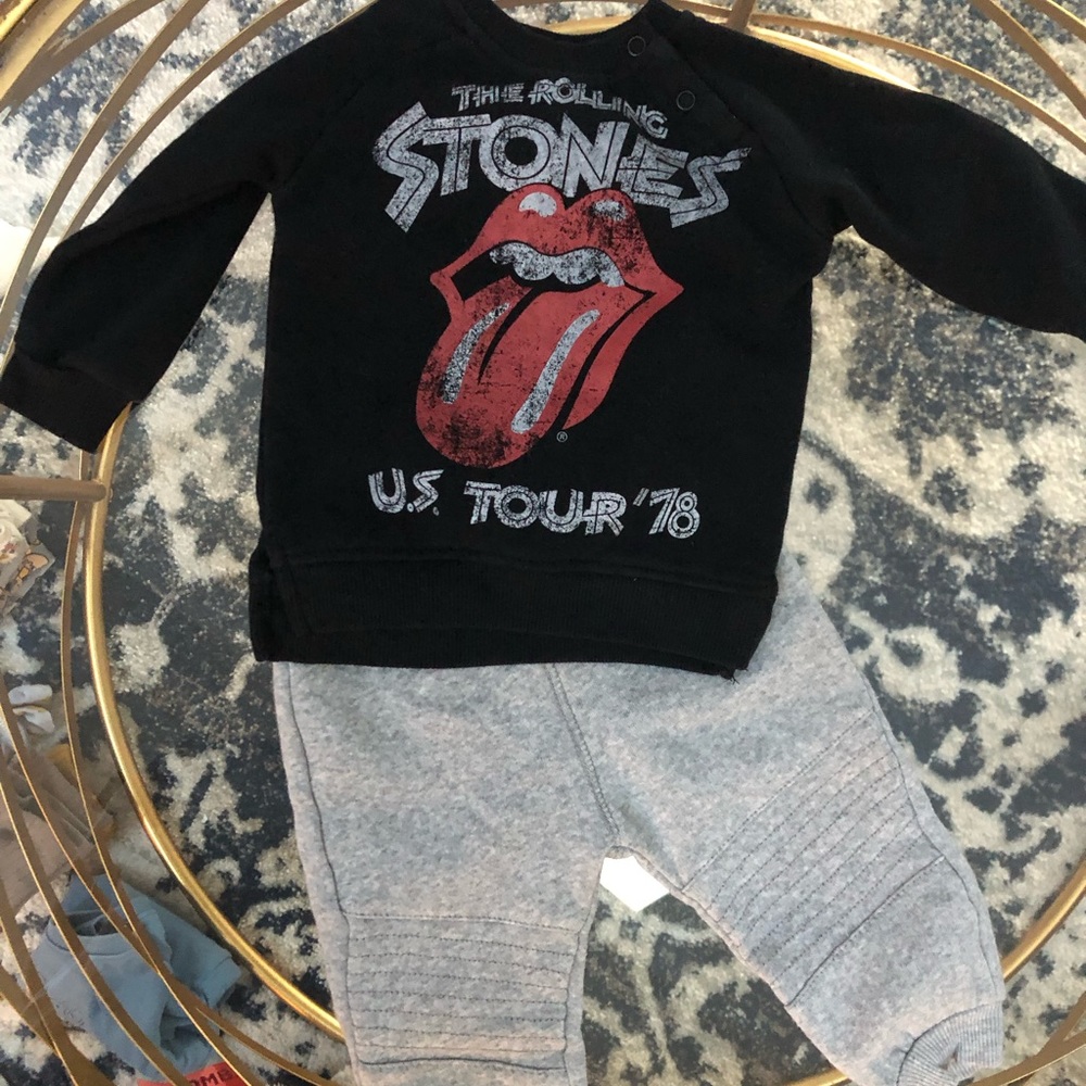Rolling Stones baby sweatsuit